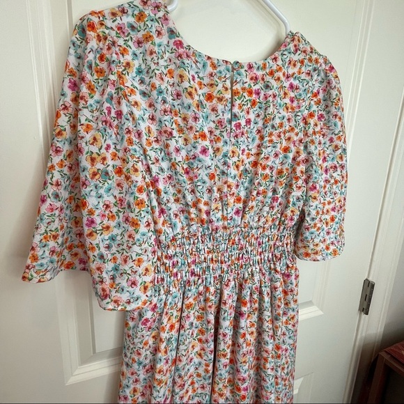 NEW FOURTEENTH PLACE Floral Tiered High-Low Maxi Dress XS - Picture 11 of 17